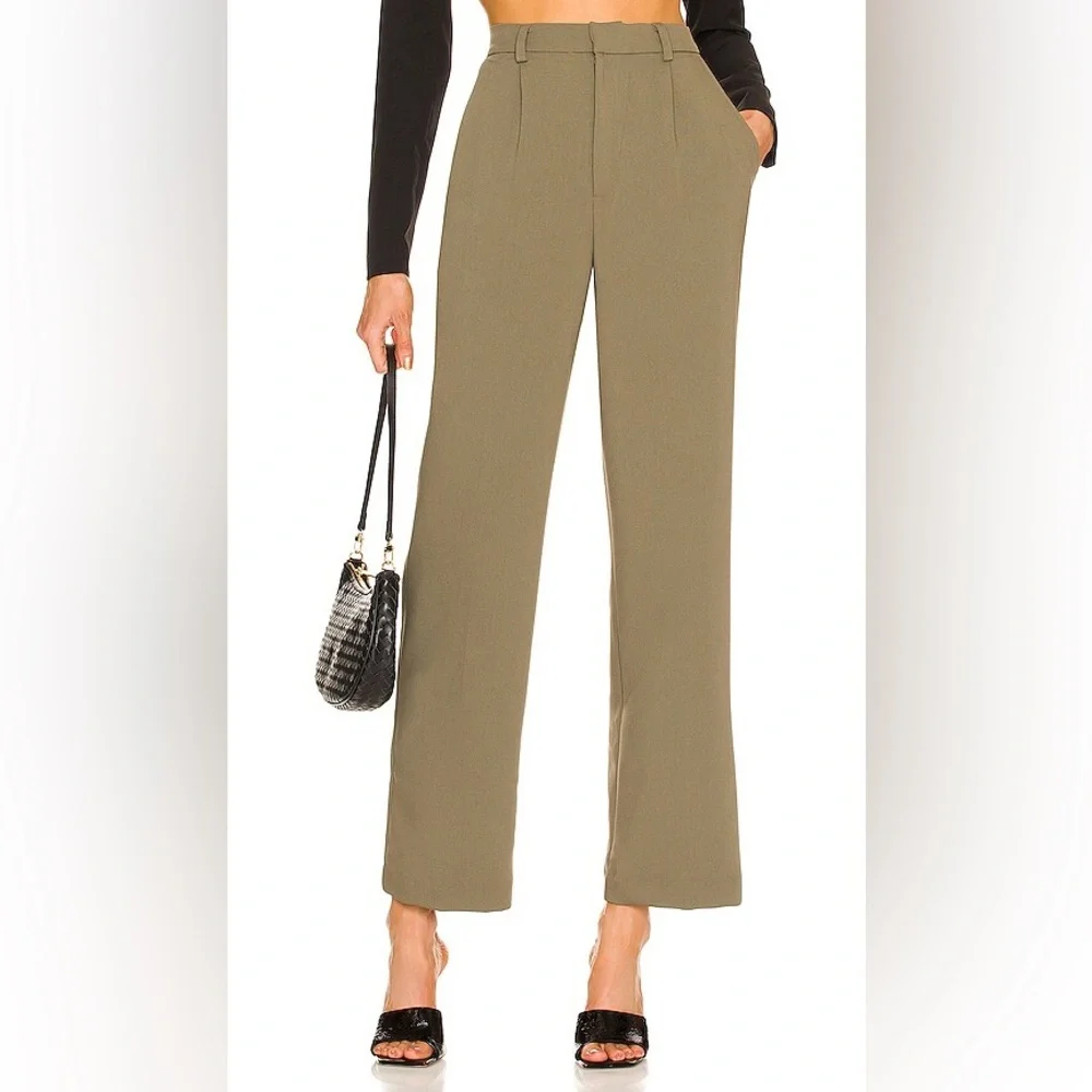 Bardot Maison Straight Leg Green Trousers NWT Size 4